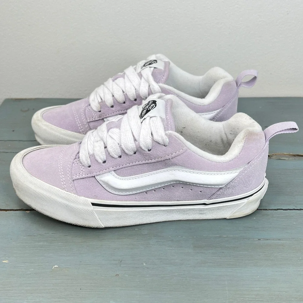 Vans Knu Skool Lavender Purple Suede Chunky Skate Shoes Womens 6 Mens 4.5 721356